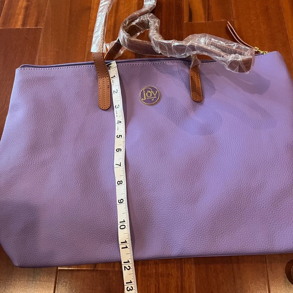 Purple Tote Crossbody Bag Purse Set Leather Joy Mangano QVC HSN‎ New Accessory
